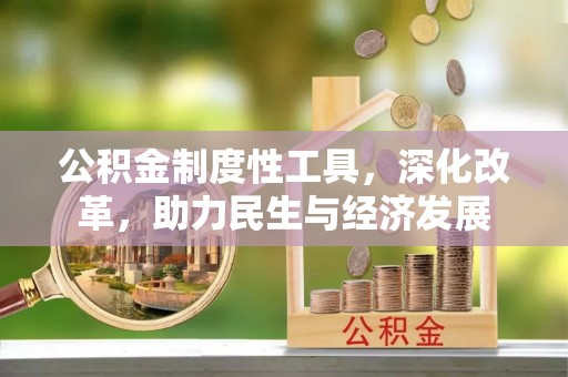 磁县公积金制度性工具，深化改革，助力民生与经济发展
