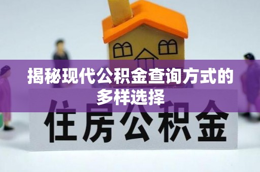 磁县揭秘现代公积金查询方式的多样选择