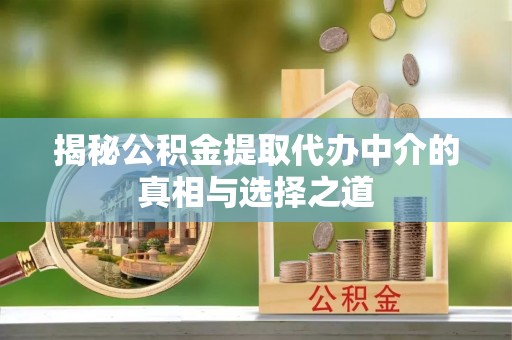 磁县揭秘公积金提取代办中介的真相与选择之道
