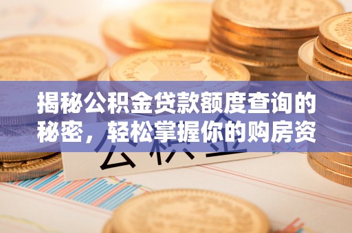 磁县揭秘公积金贷款额度查询的秘密，轻松掌握你的购房资金
